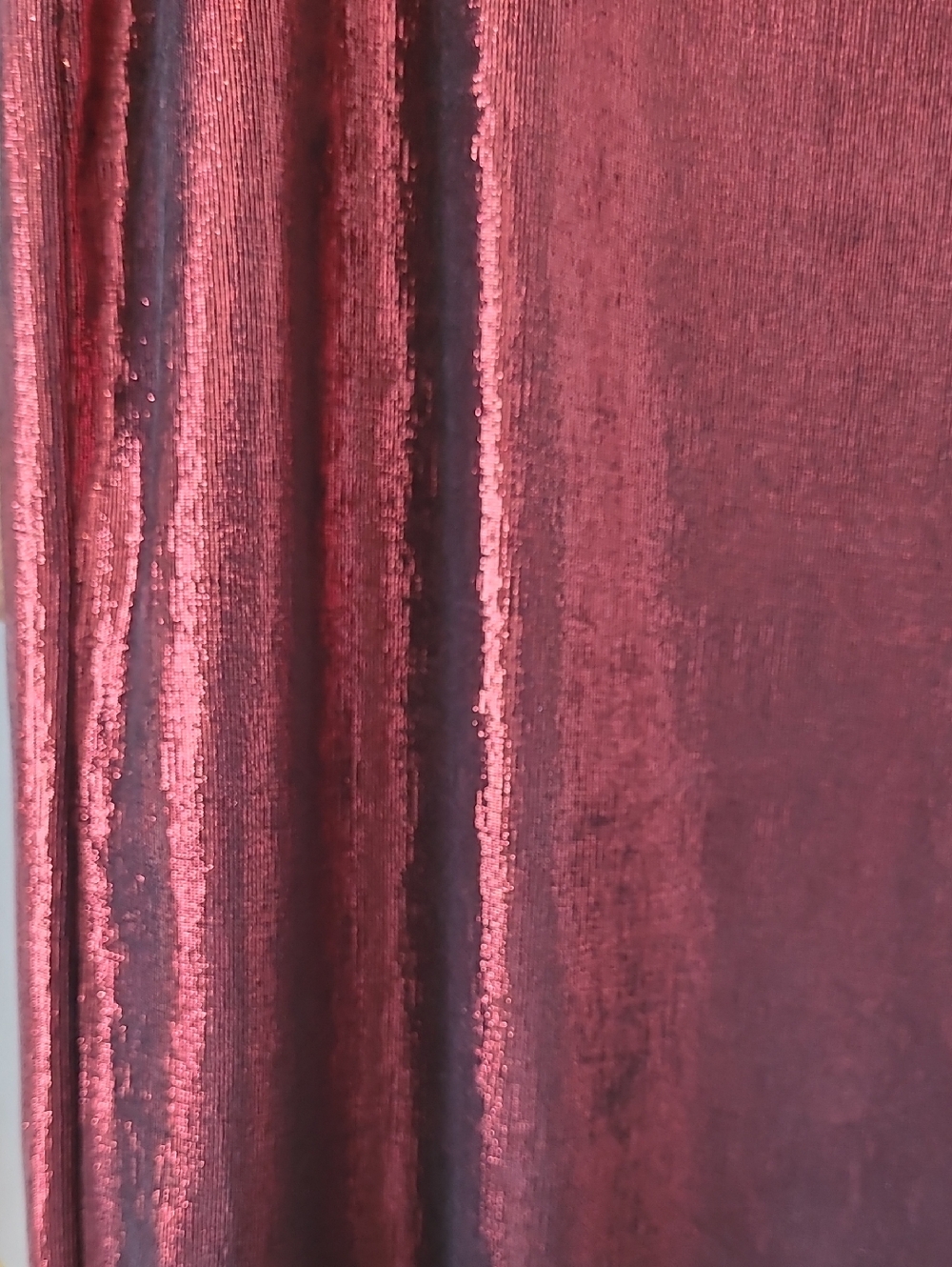JoJoX Cupshe Deep Red Wine Metallic Maxi Skirt - Picture 7 of 8